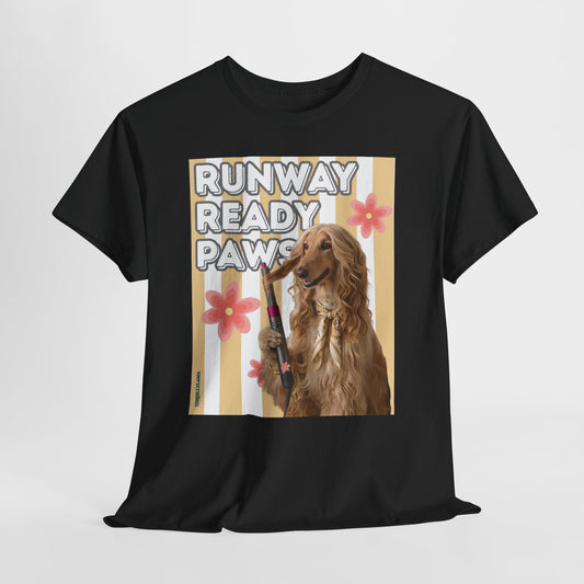 Luxury Dog Aesthetic Tee | Afghan Hound Glamour Shirt | Funny Beauty & Hair Salon Dog T-Shirt | Retro Floral Pet Design
