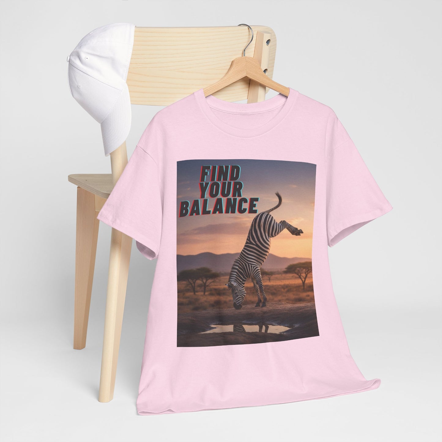 Unisex T-shirt - Zebra 'Find Your Balance' Graphic Tee