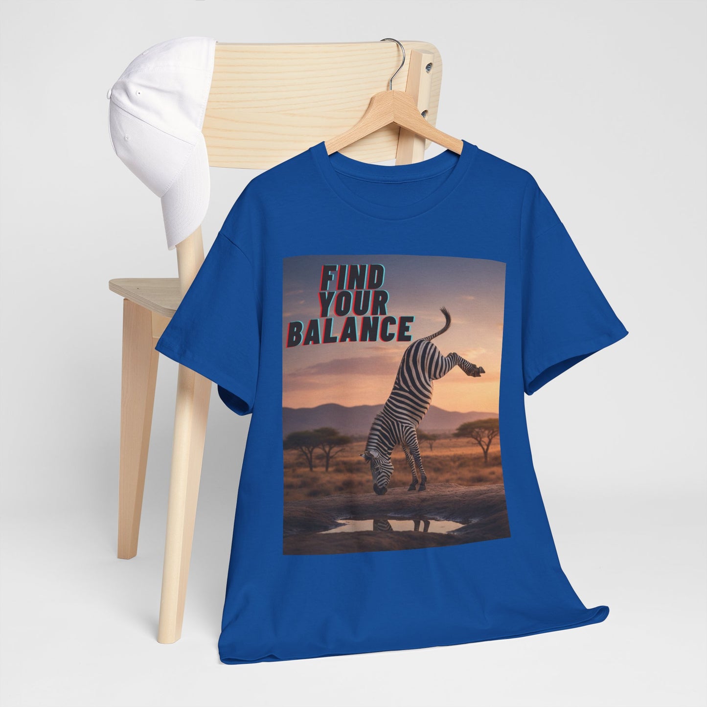 Unisex T-shirt - Zebra 'Find Your Balance' Graphic Tee
