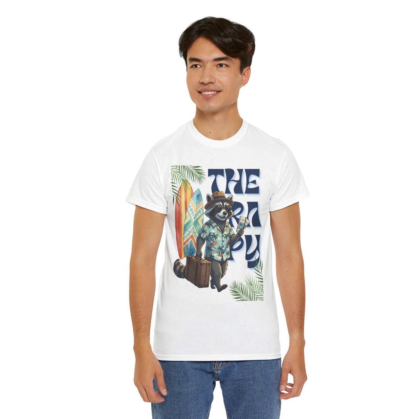 Travel Therapy: My Kind of Healing – Funny Raccoon Summer T-Shirt
