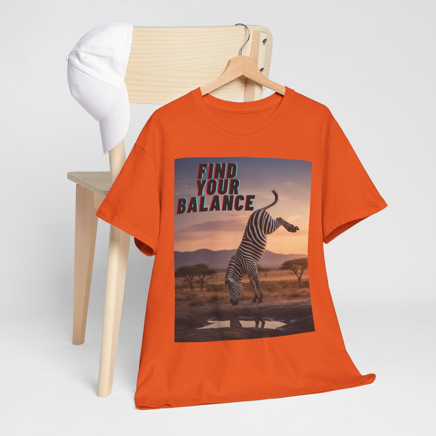 Unisex T-shirt - Zebra 'Find Your Balance' Graphic Tee