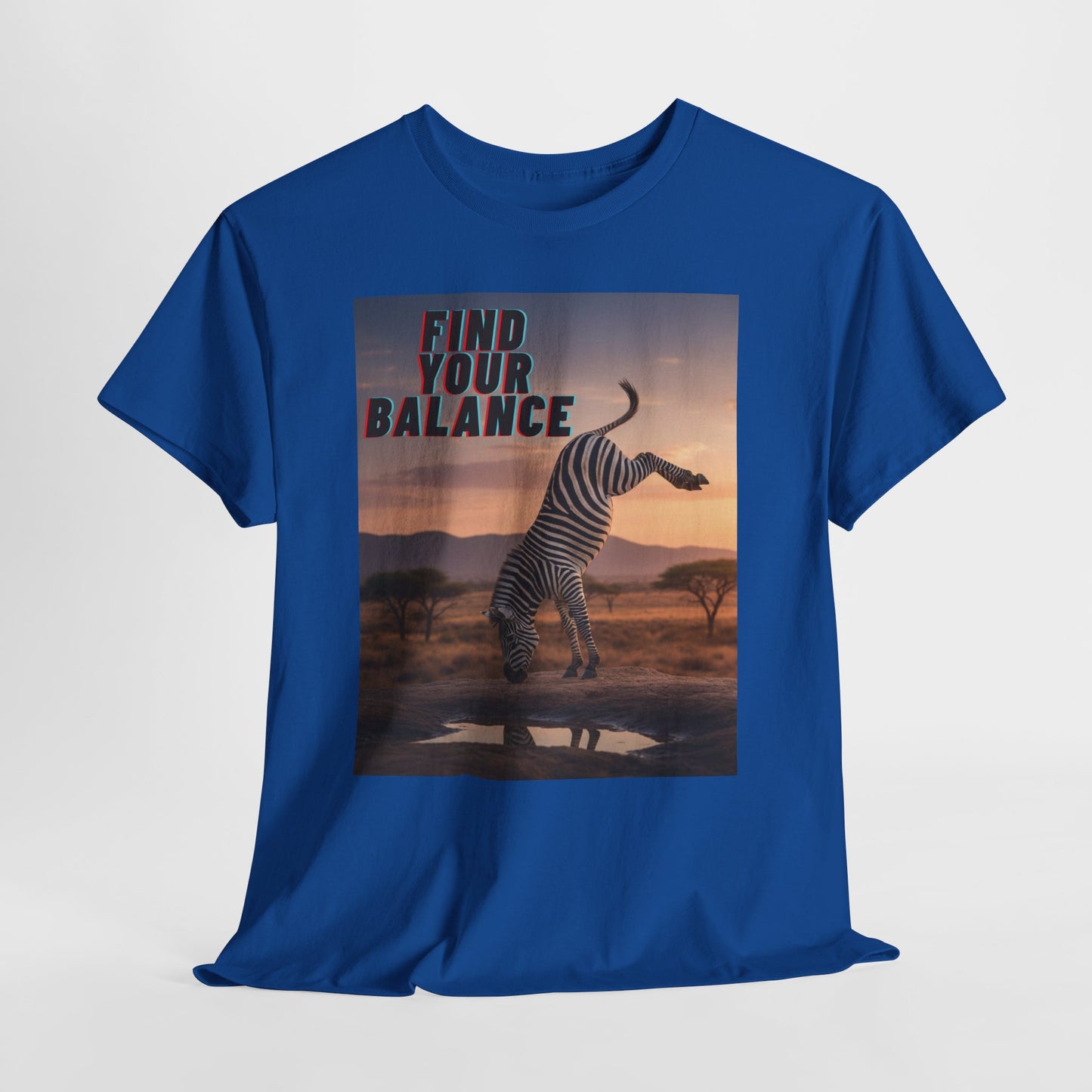 Unisex T-shirt - Zebra 'Find Your Balance' Graphic Tee