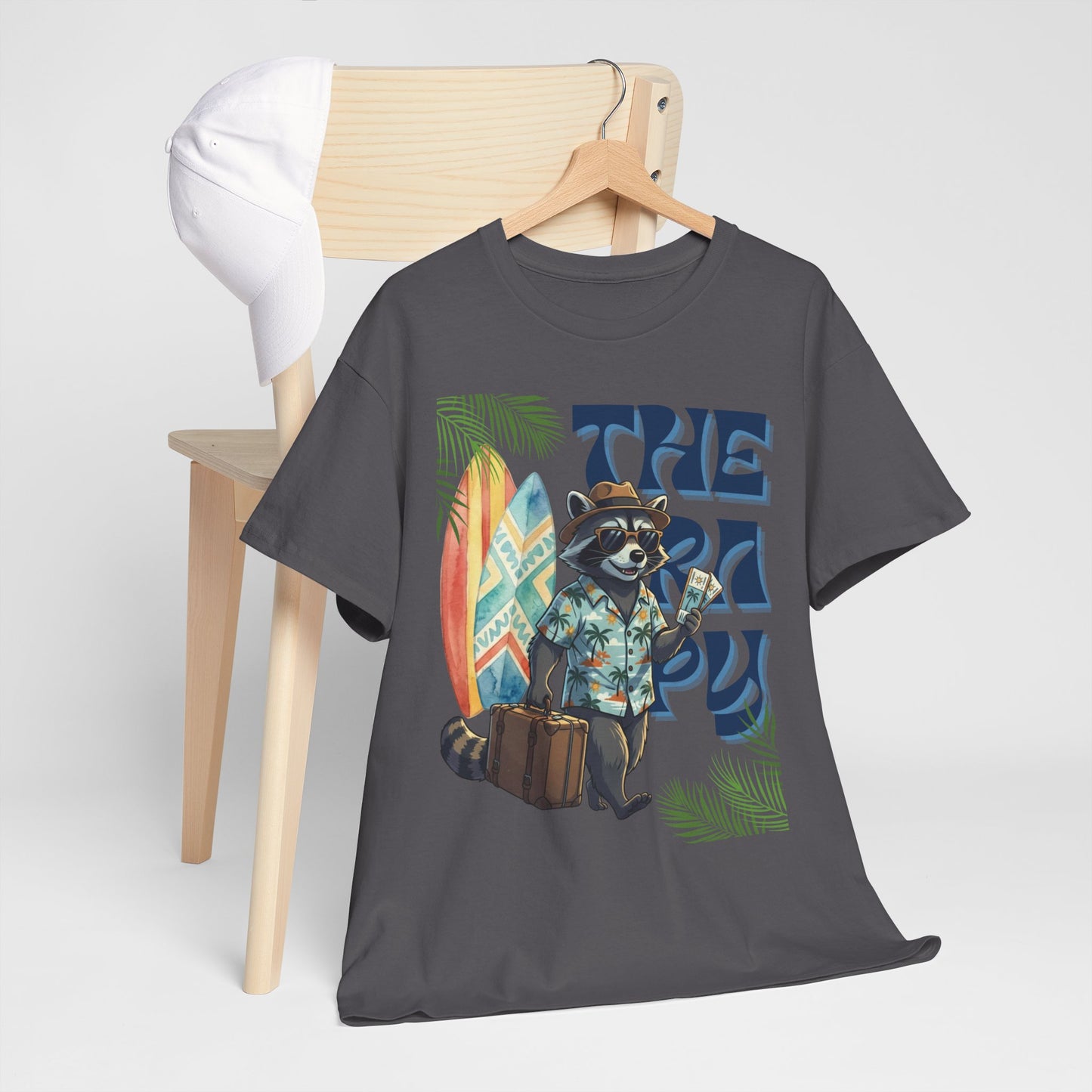 Travel Therapy: My Kind of Healing – Funny Raccoon Summer T-Shirt