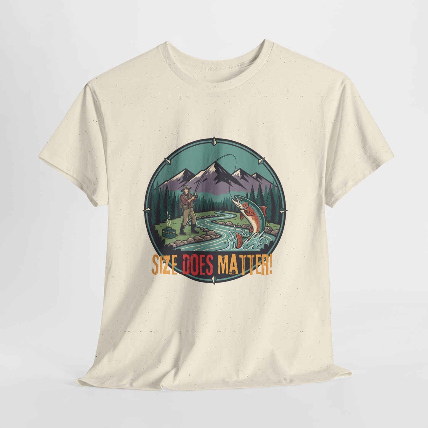 Unisex T-shirt - Fishing Graphic Tee — "Size Does Matter" Outdoor Shirt