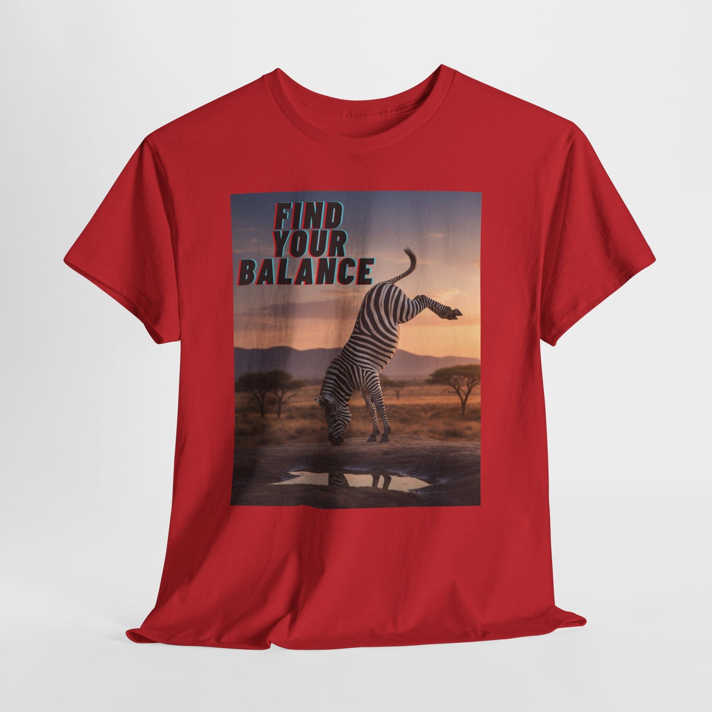 Unisex T-shirt - Zebra 'Find Your Balance' Graphic Tee