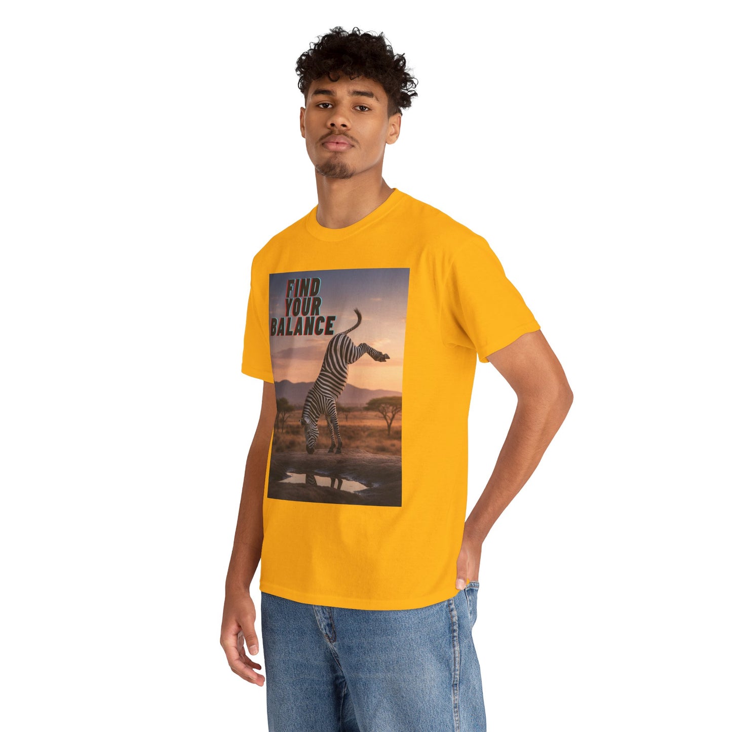 Unisex T-shirt - Zebra 'Find Your Balance' Graphic Tee