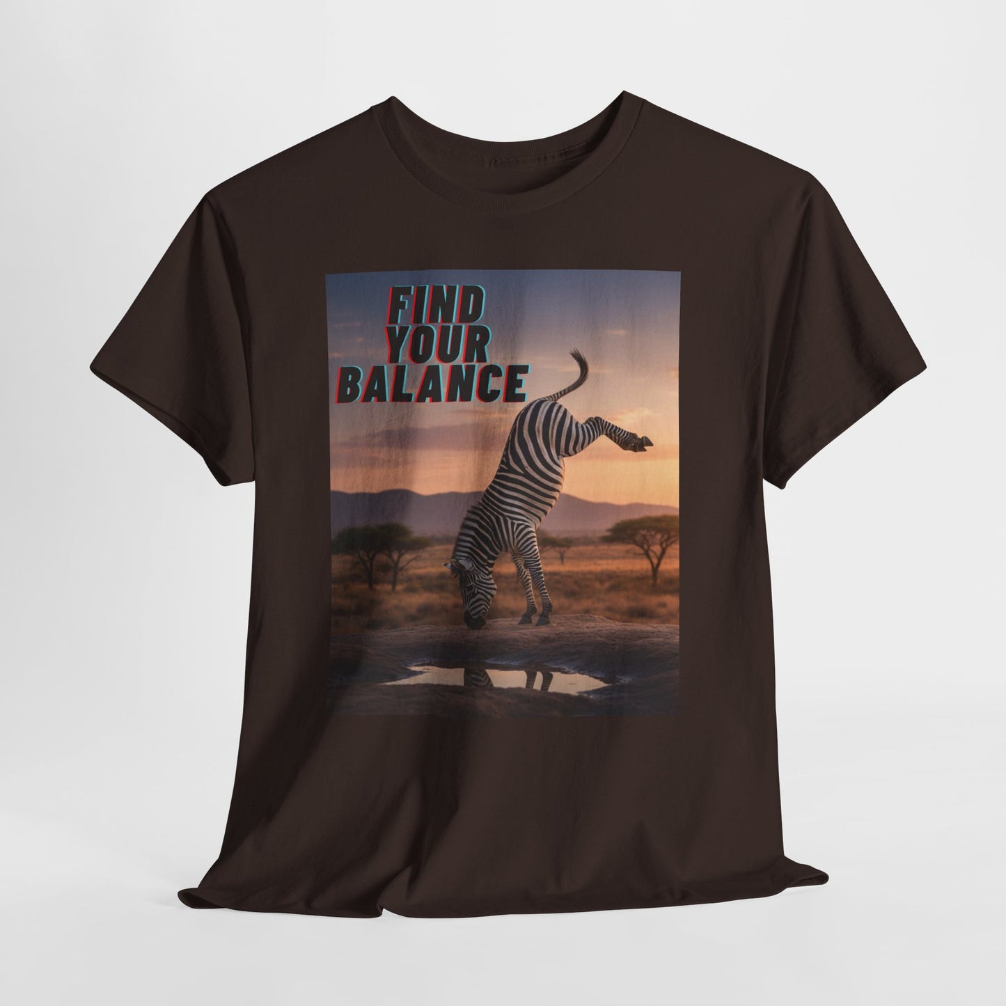 Unisex T-shirt - Zebra 'Find Your Balance' Graphic Tee