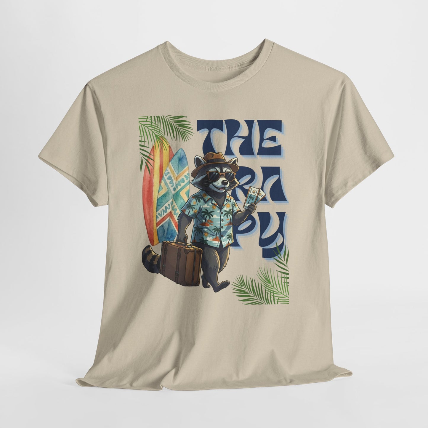 Travel Therapy: My Kind of Healing – Funny Raccoon Summer T-Shirt