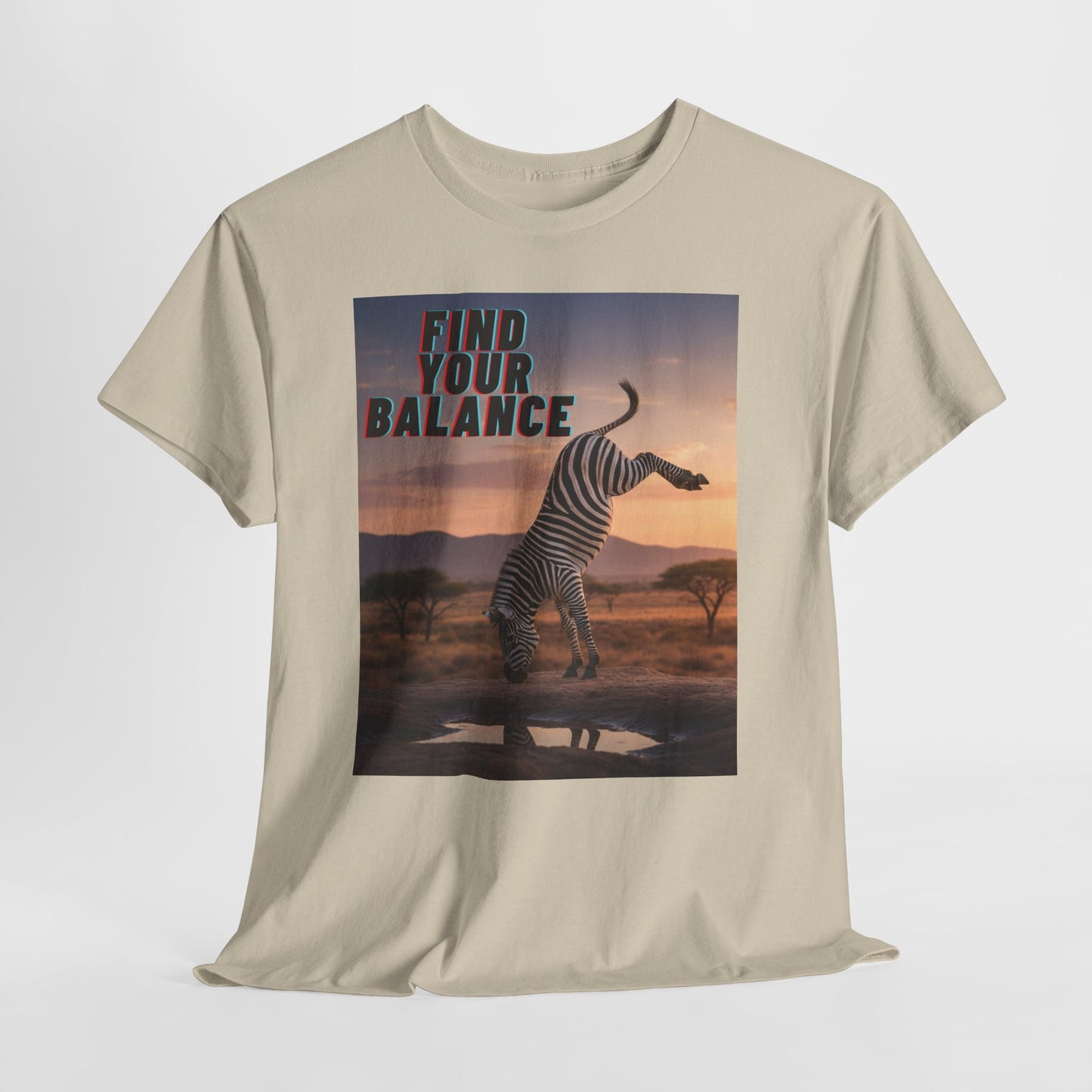 Unisex T-shirt - Zebra 'Find Your Balance' Graphic Tee