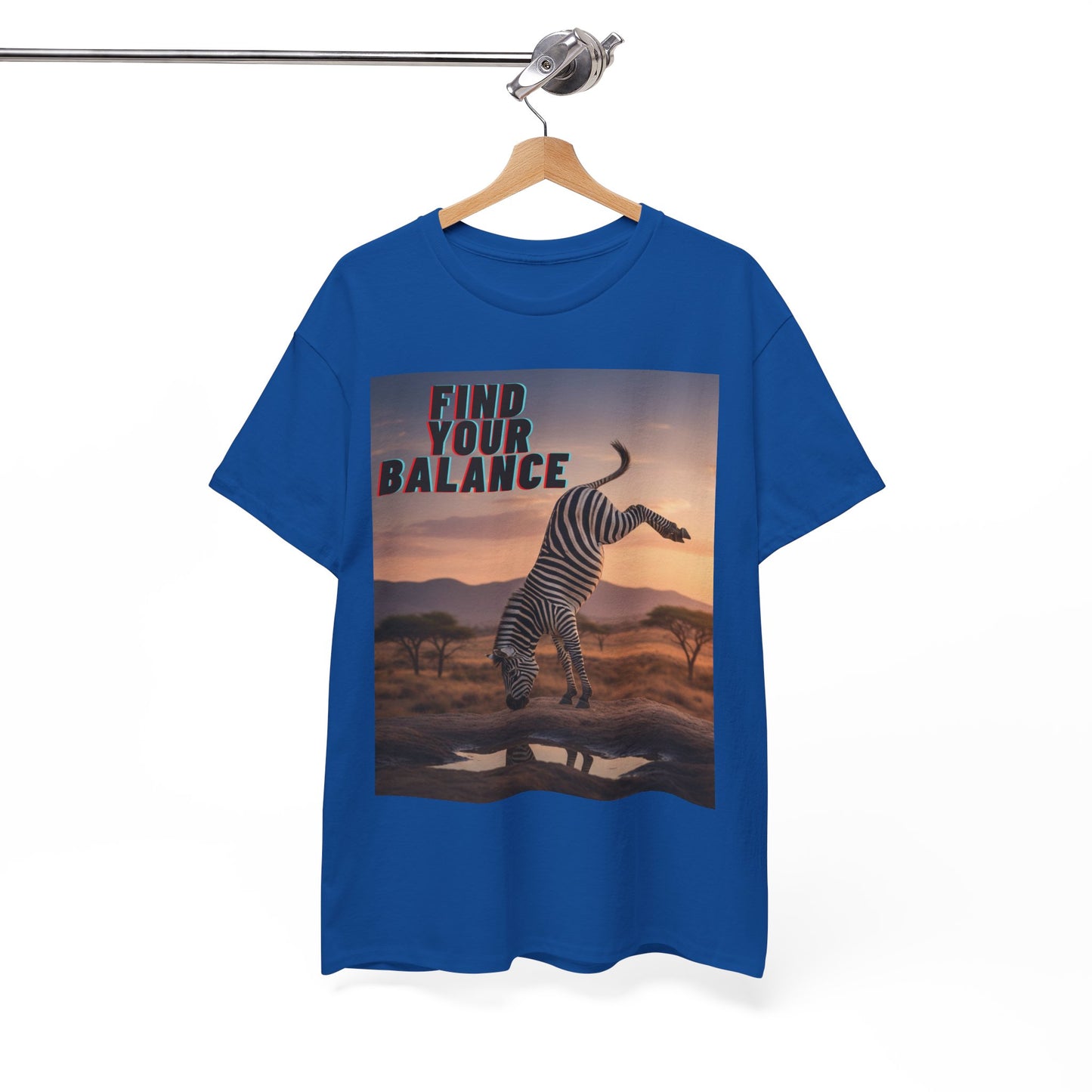 Unisex T-shirt - Zebra 'Find Your Balance' Graphic Tee