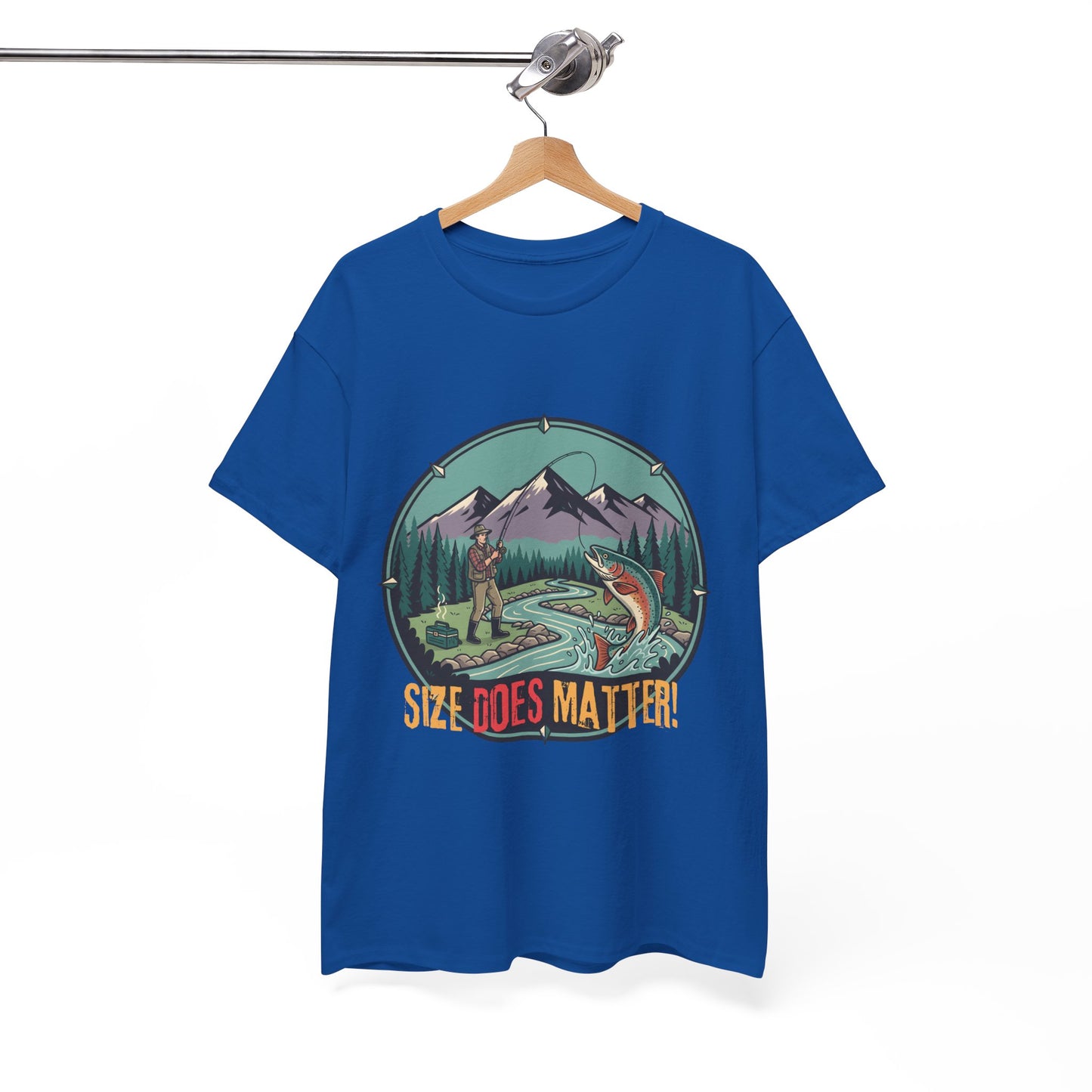 Unisex T-shirt - Fishing Graphic Tee — "Size Does Matter" Outdoor Shirt