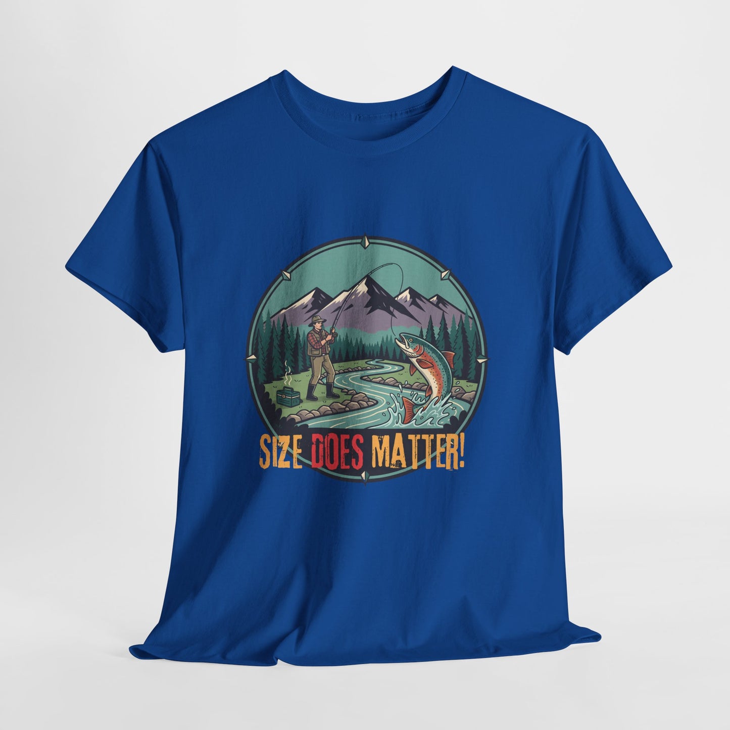 Unisex T-shirt - Fishing Graphic Tee — "Size Does Matter" Outdoor Shirt