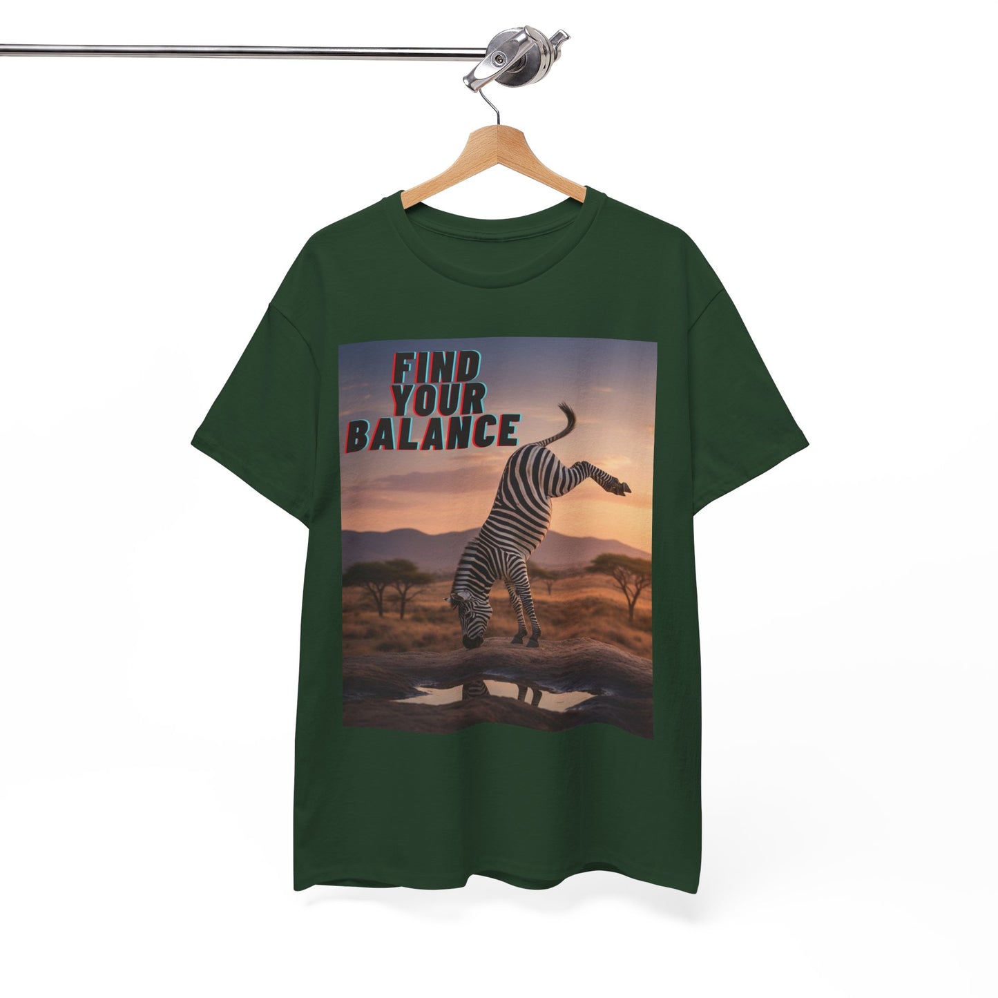 Unisex T-shirt - Zebra 'Find Your Balance' Graphic Tee