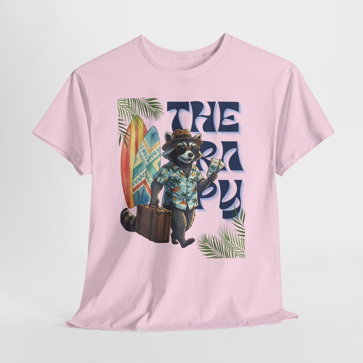 Travel Therapy: My Kind of Healing – Funny Raccoon Summer T-Shirt