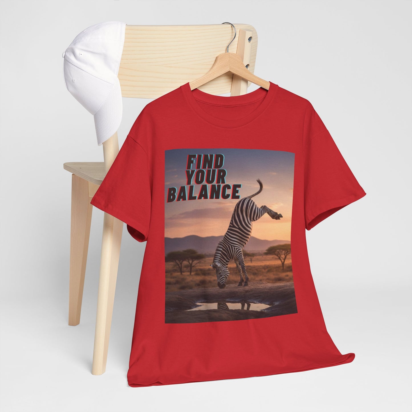 Unisex T-shirt - Zebra 'Find Your Balance' Graphic Tee