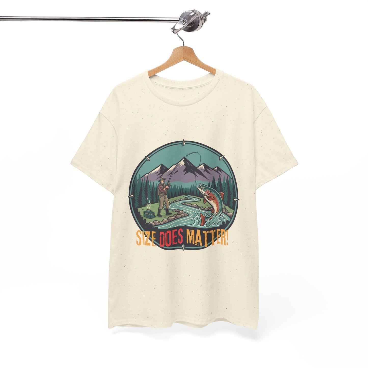 Unisex T-shirt - Fishing Graphic Tee — "Size Does Matter" Outdoor Shirt