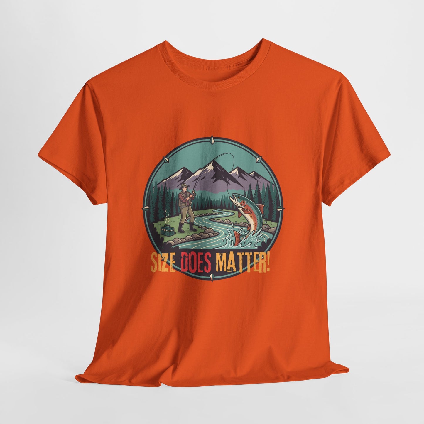 Unisex T-shirt - Fishing Graphic Tee — "Size Does Matter" Outdoor Shirt