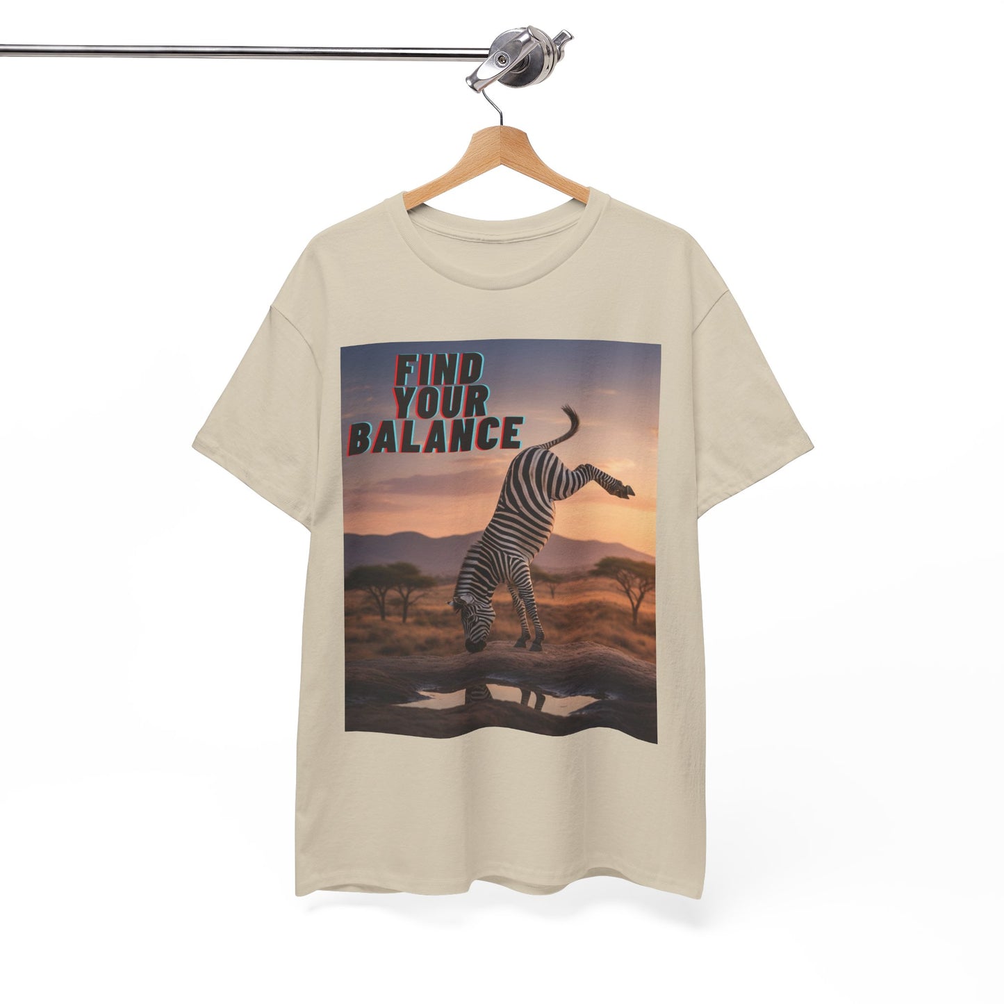 Unisex T-shirt - Zebra 'Find Your Balance' Graphic Tee