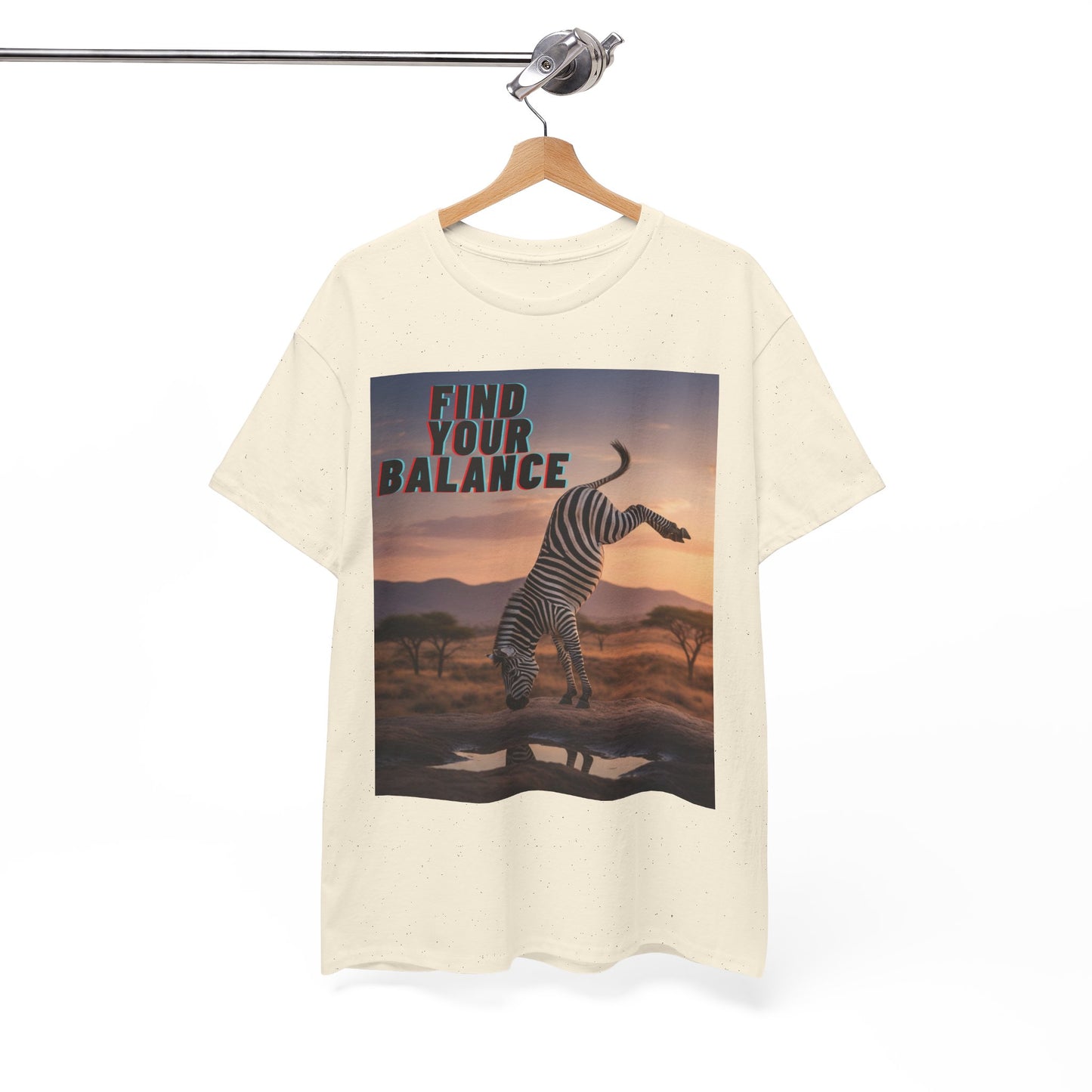 Unisex T-shirt - Zebra 'Find Your Balance' Graphic Tee