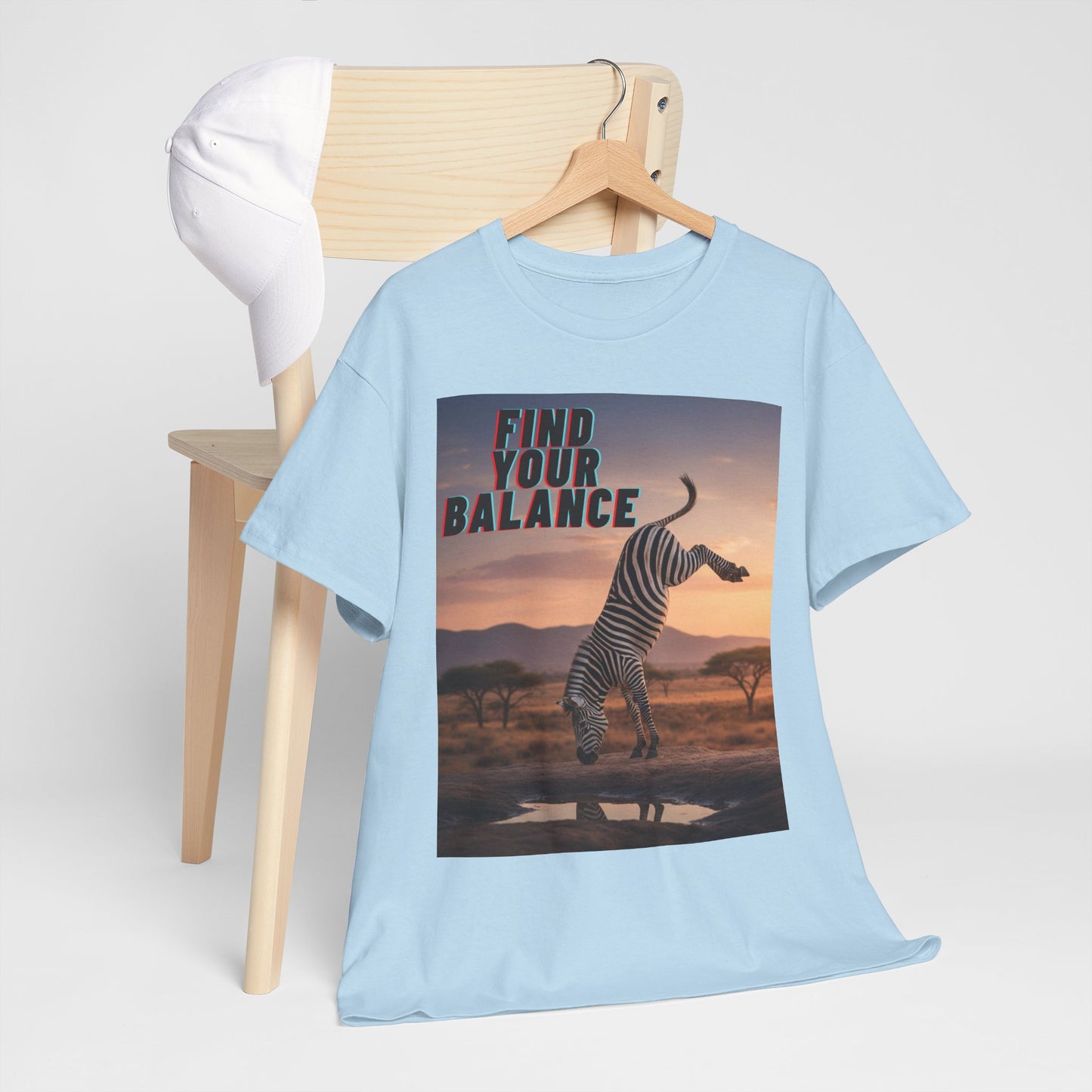 Unisex T-shirt - Zebra 'Find Your Balance' Graphic Tee