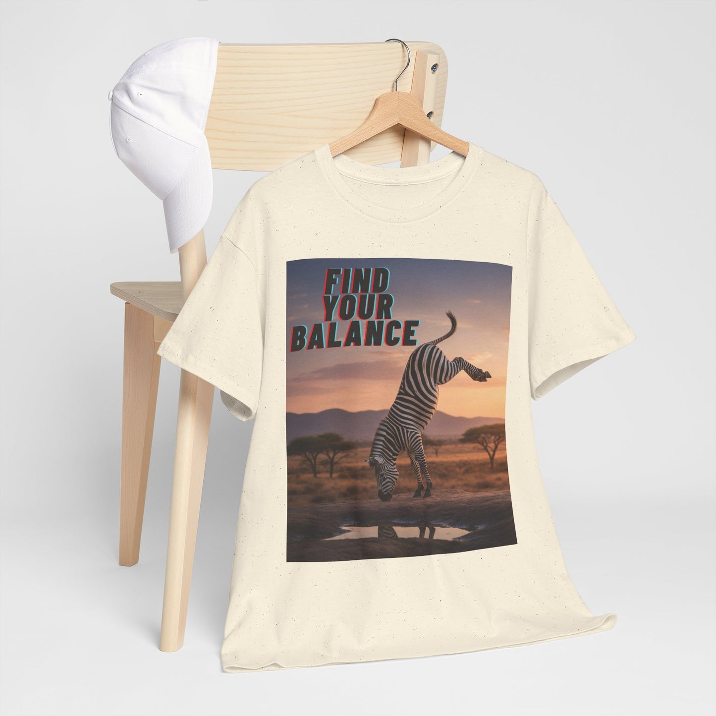 Unisex T-shirt - Zebra 'Find Your Balance' Graphic Tee