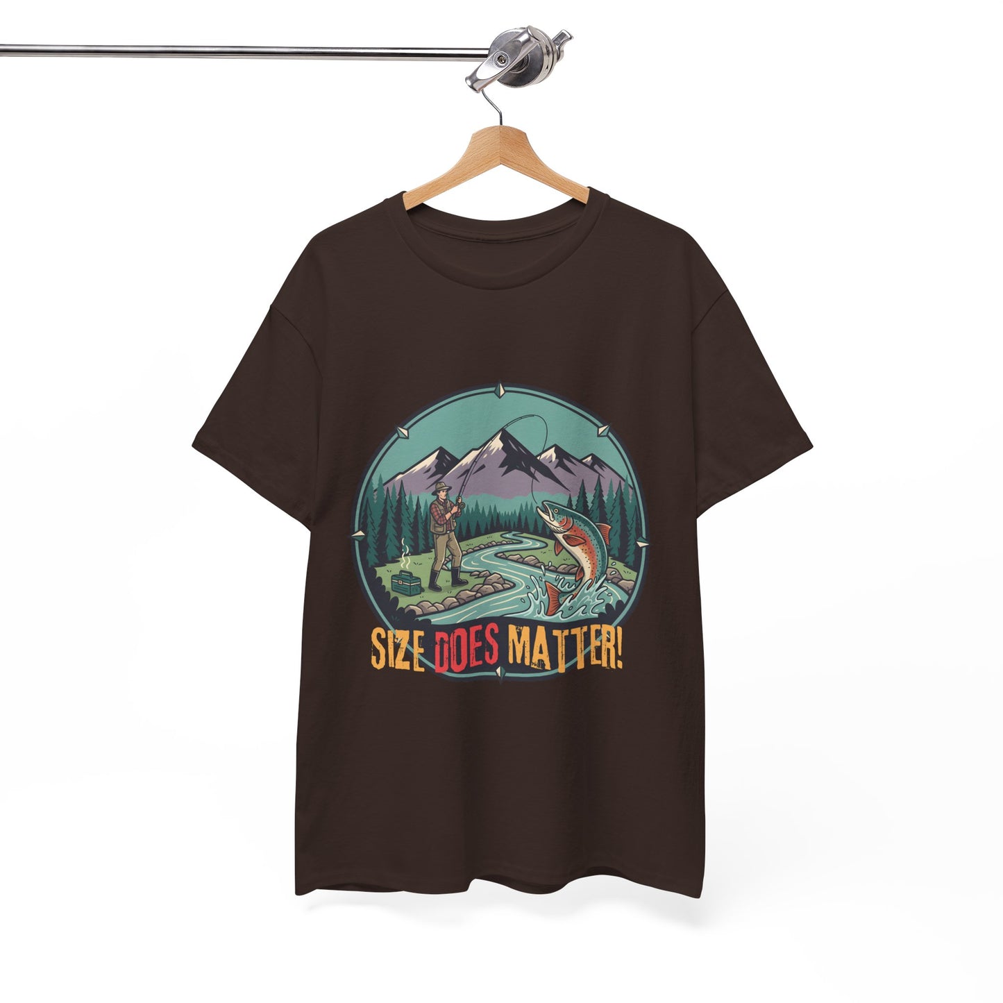 Unisex T-shirt - Fishing Graphic Tee — "Size Does Matter" Outdoor Shirt