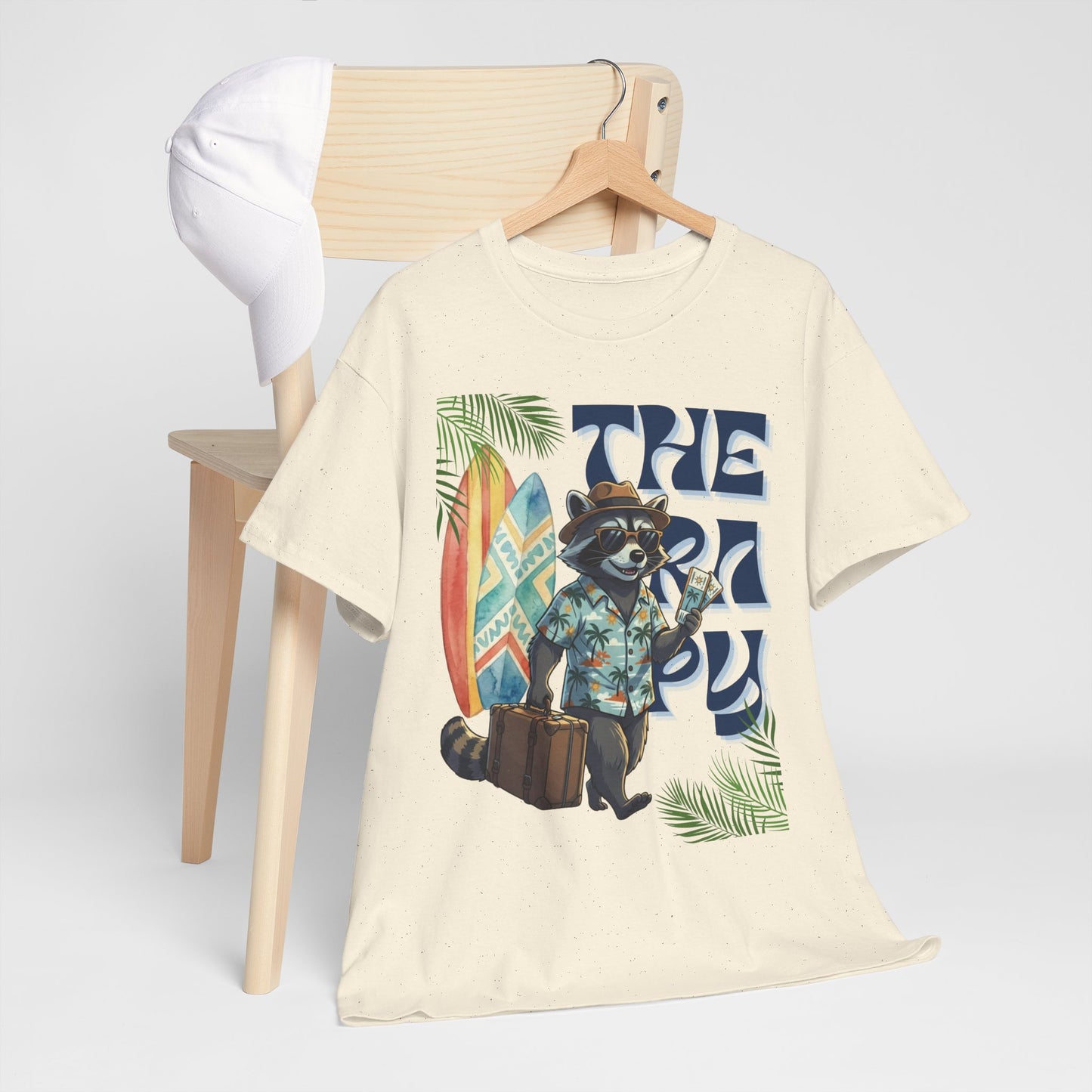 Travel Therapy: My Kind of Healing – Funny Raccoon Summer T-Shirt