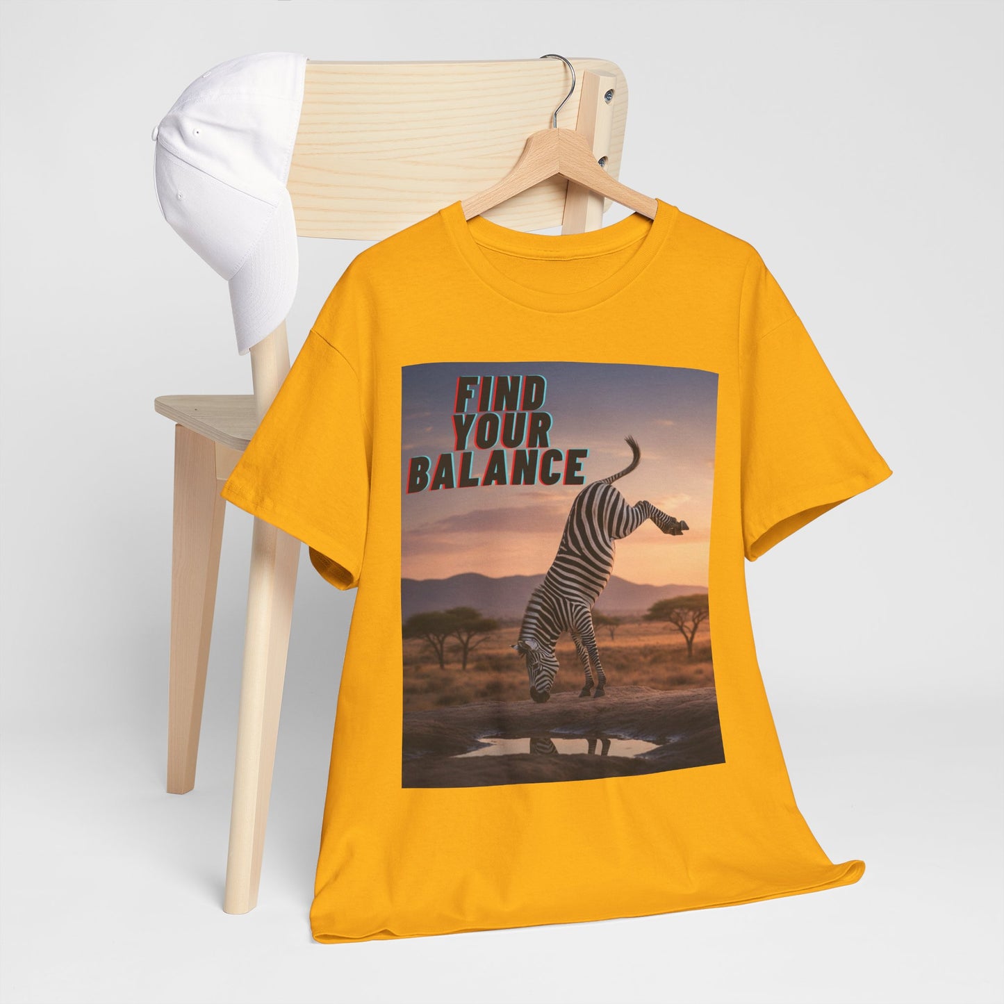 Unisex T-shirt - Zebra 'Find Your Balance' Graphic Tee