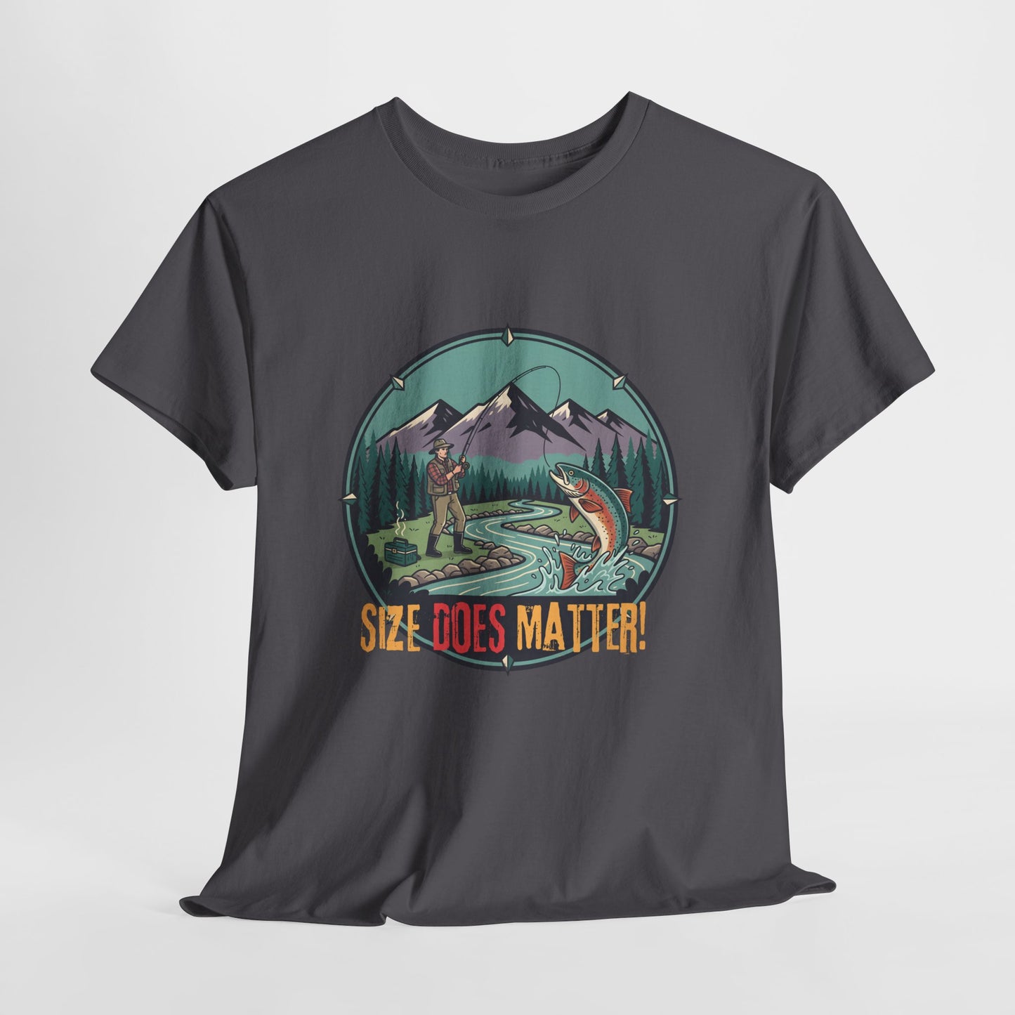 Unisex T-shirt - Fishing Graphic Tee — "Size Does Matter" Outdoor Shirt