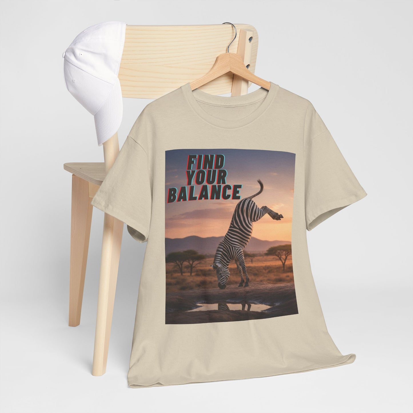 Unisex T-shirt - Zebra 'Find Your Balance' Graphic Tee
