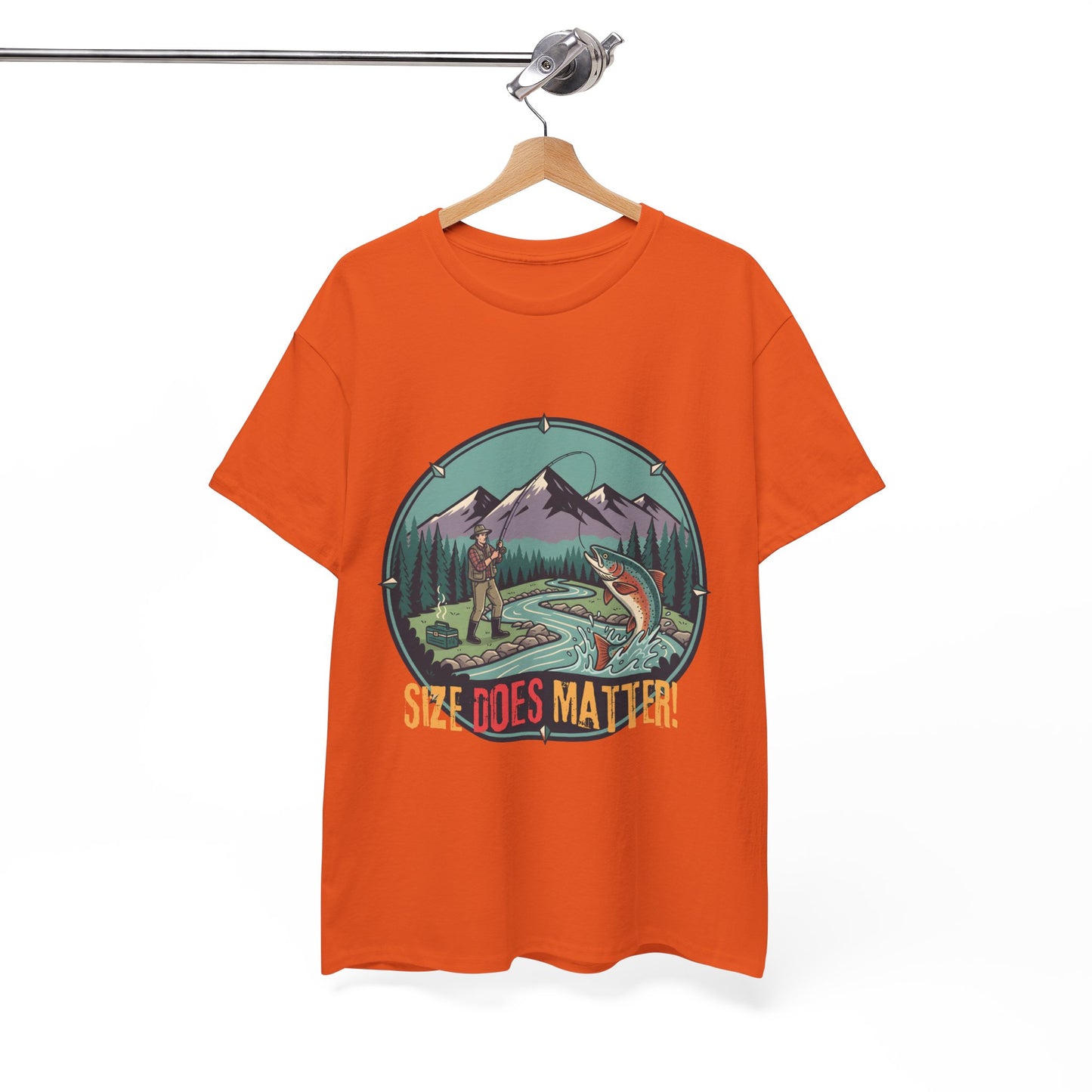 Unisex T-shirt - Fishing Graphic Tee — "Size Does Matter" Outdoor Shirt