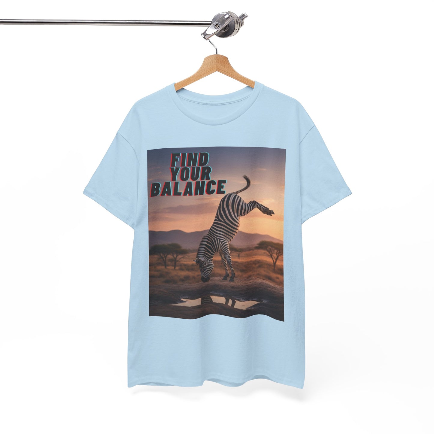 Unisex T-shirt - Zebra 'Find Your Balance' Graphic Tee