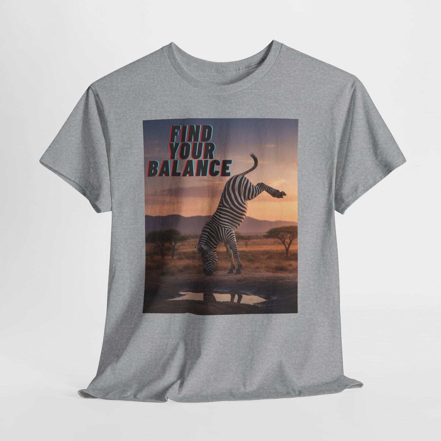 Unisex T-shirt - Zebra 'Find Your Balance' Graphic Tee