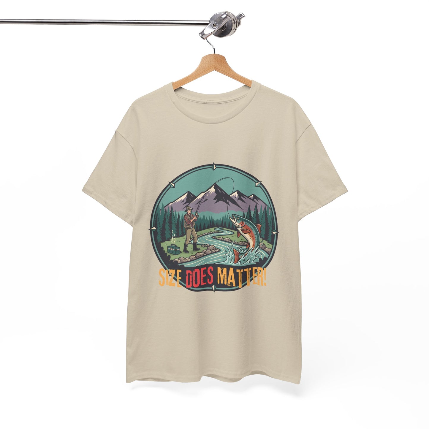Unisex T-shirt - Fishing Graphic Tee — "Size Does Matter" Outdoor Shirt