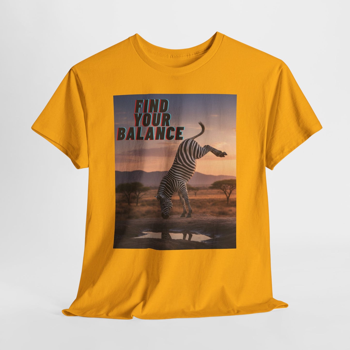 Unisex T-shirt - Zebra 'Find Your Balance' Graphic Tee