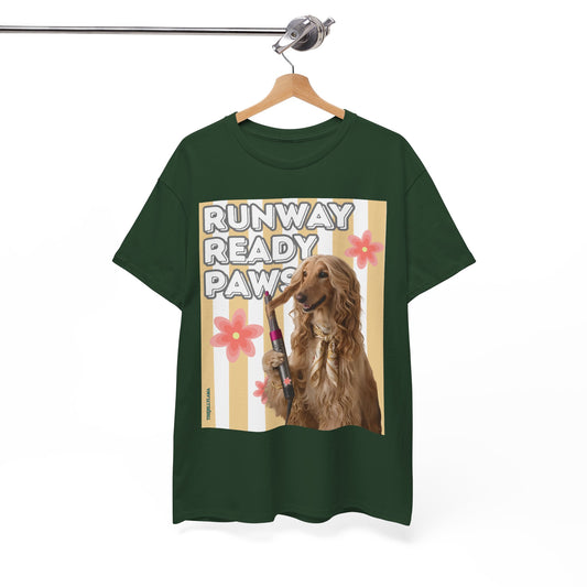 Luxury Dog Aesthetic Tee | Afghan Hound Glamour Shirt | Funny Beauty & Hair Salon Dog T-Shirt | Retro Floral Pet Design