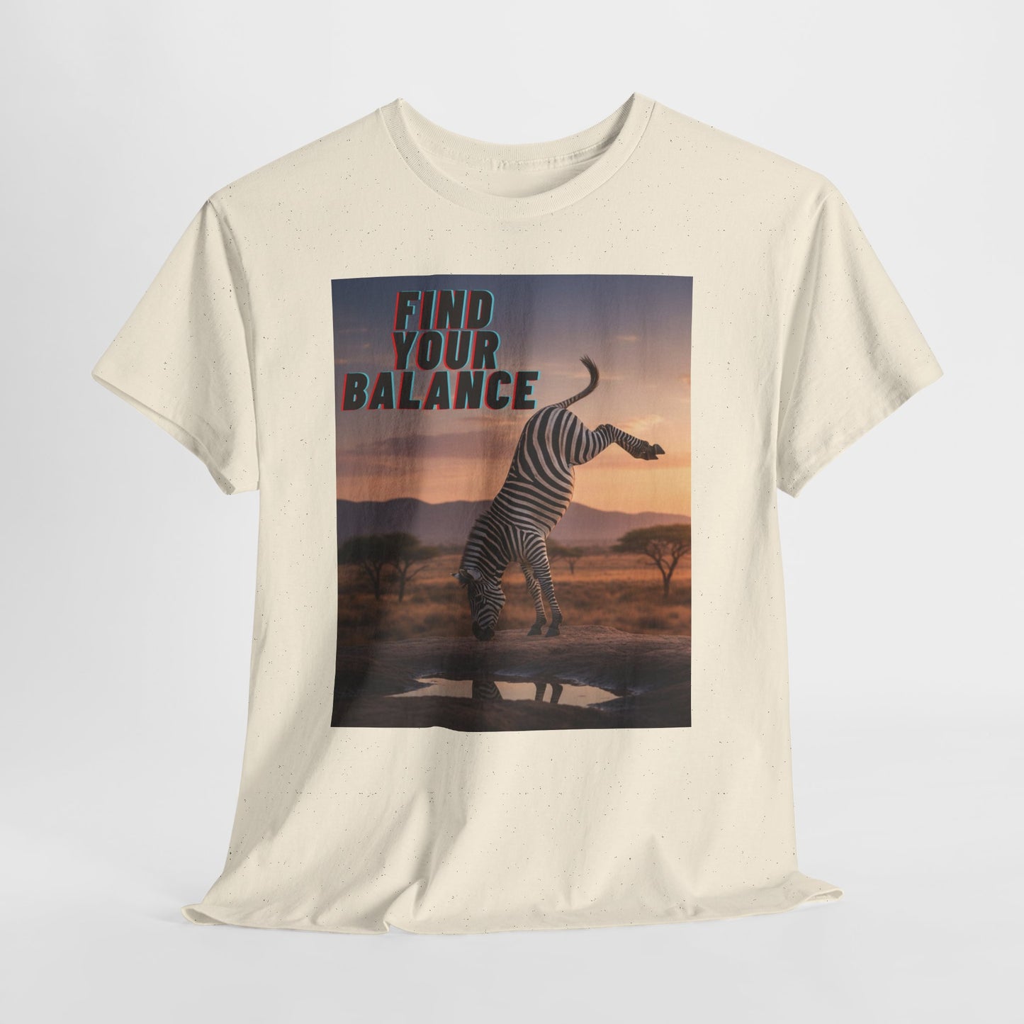 Unisex T-shirt - Zebra 'Find Your Balance' Graphic Tee