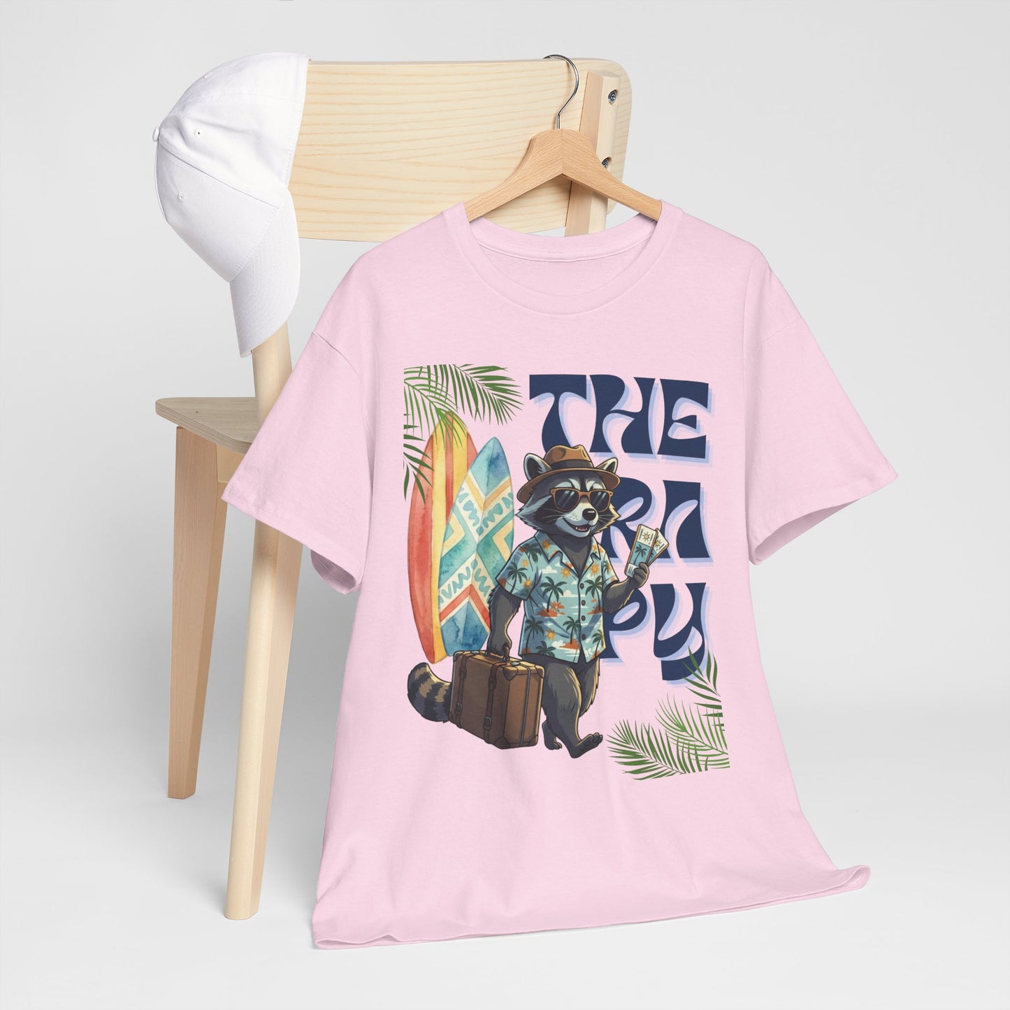 Travel Therapy: My Kind of Healing – Funny Raccoon Summer T-Shirt