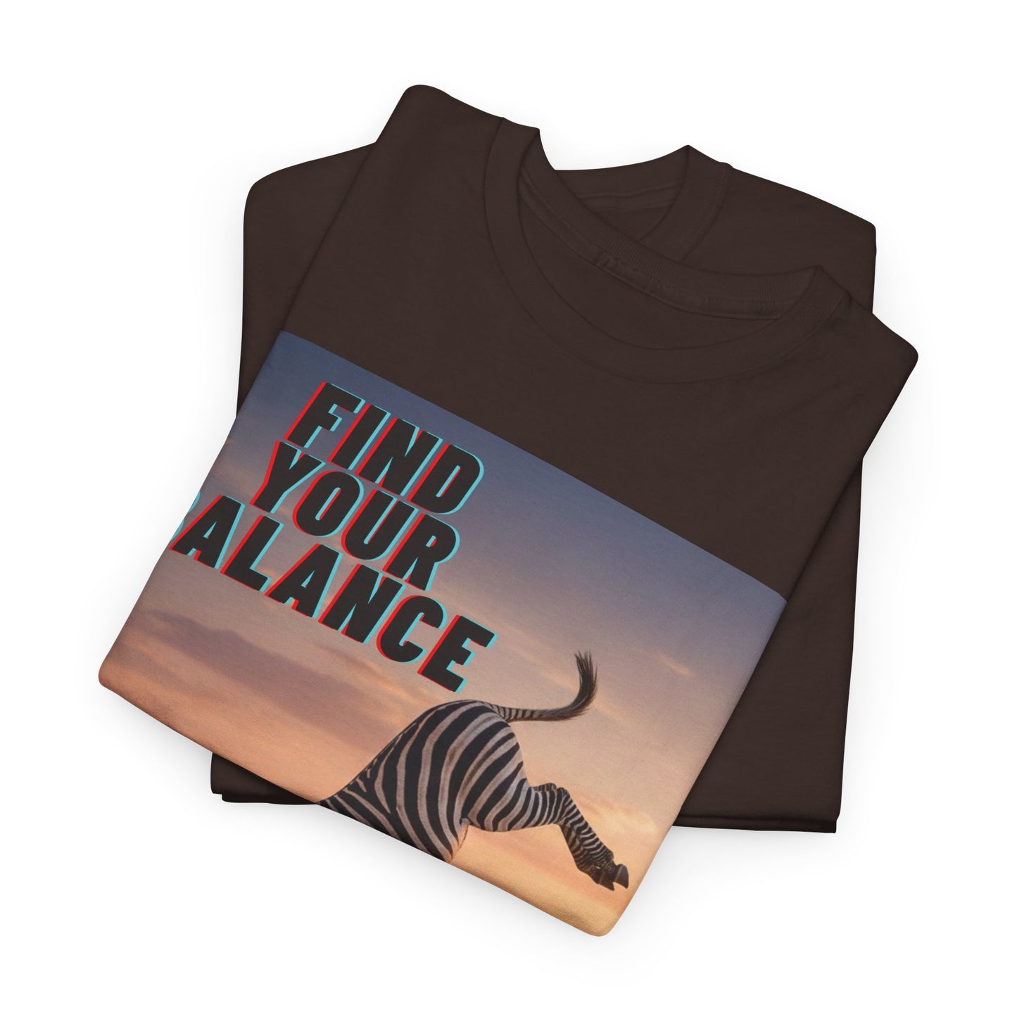 Unisex T-shirt - Zebra 'Find Your Balance' Graphic Tee