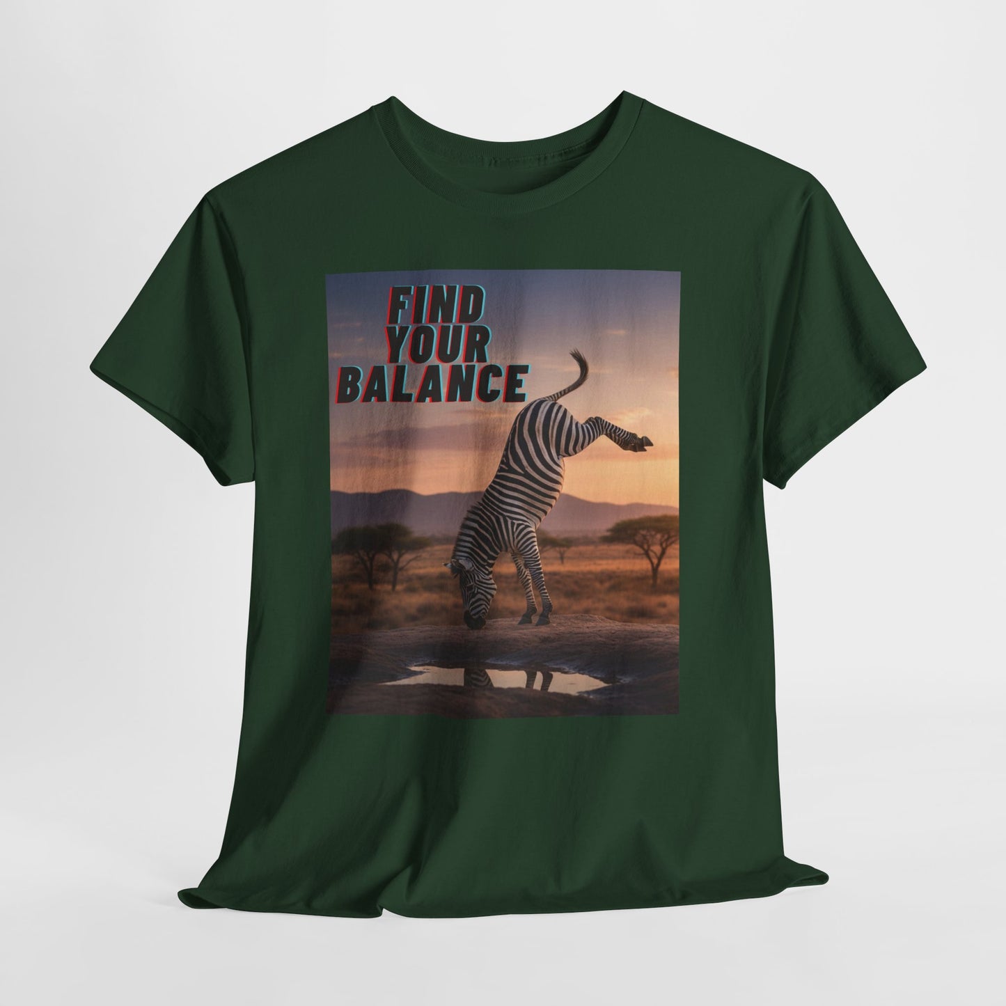 Unisex T-shirt - Zebra 'Find Your Balance' Graphic Tee