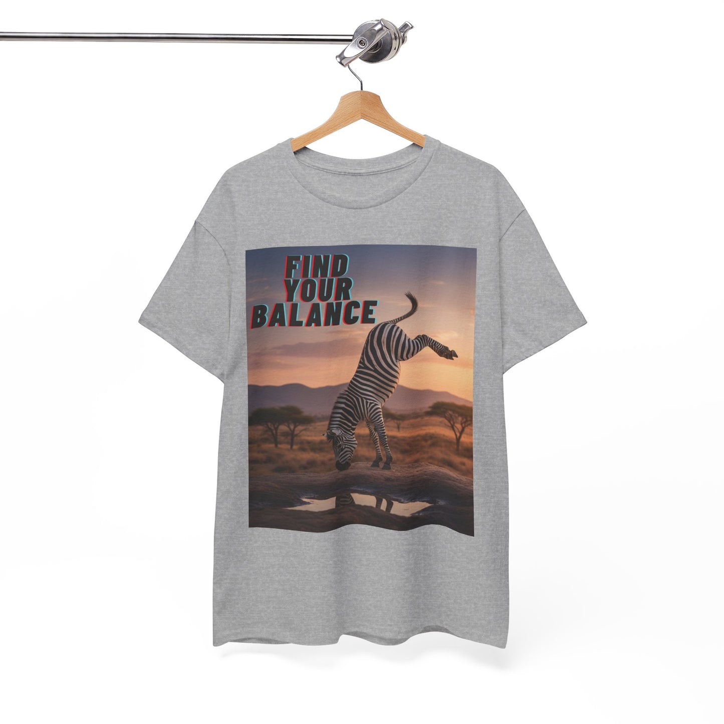 Unisex T-shirt - Zebra 'Find Your Balance' Graphic Tee