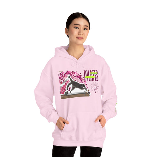 Funny Raccoon Pilates Hoodie - Reformer Pilates Shirt - Pilates Instructor Gift - Slay Baby Stretch Baby Sweatshirt - Cute Animal Workout Gear