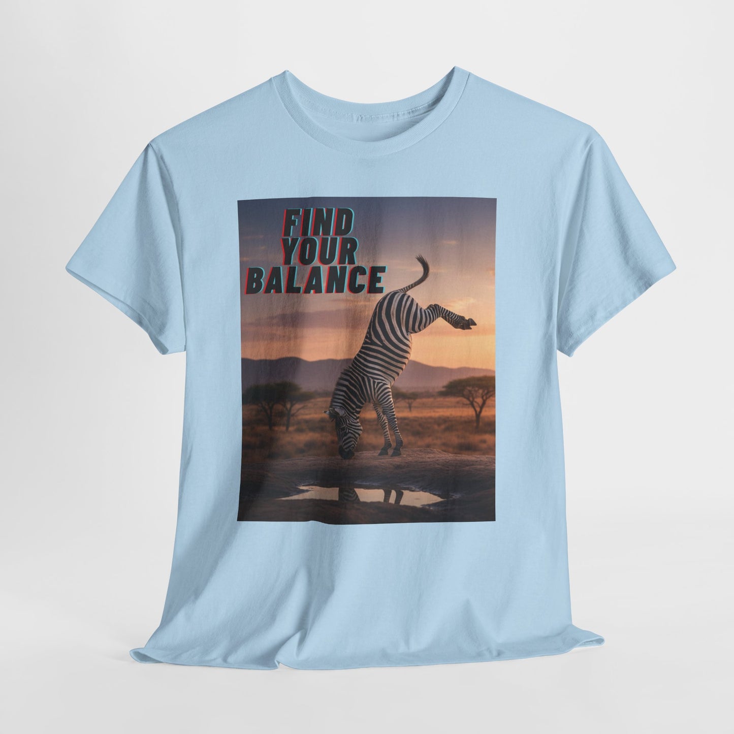 Unisex T-shirt - Zebra 'Find Your Balance' Graphic Tee
