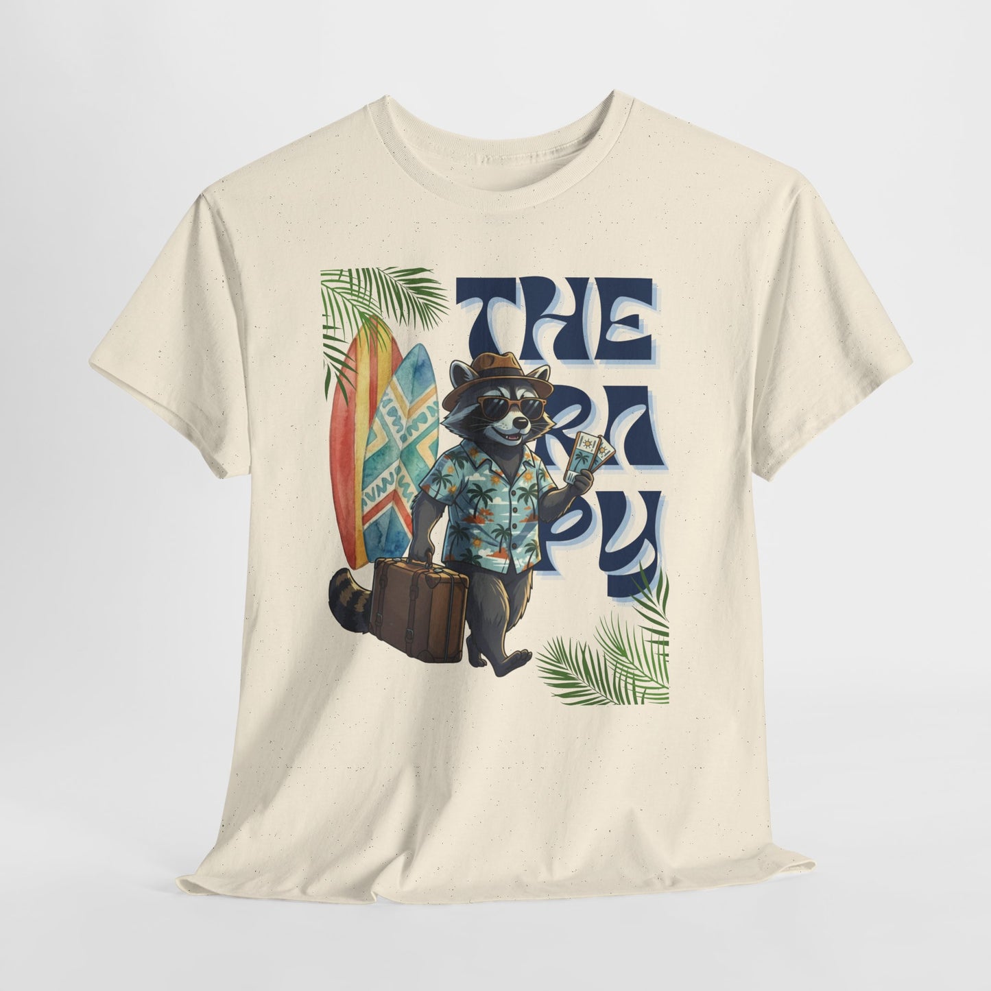 Travel Therapy: My Kind of Healing – Funny Raccoon Summer T-Shirt