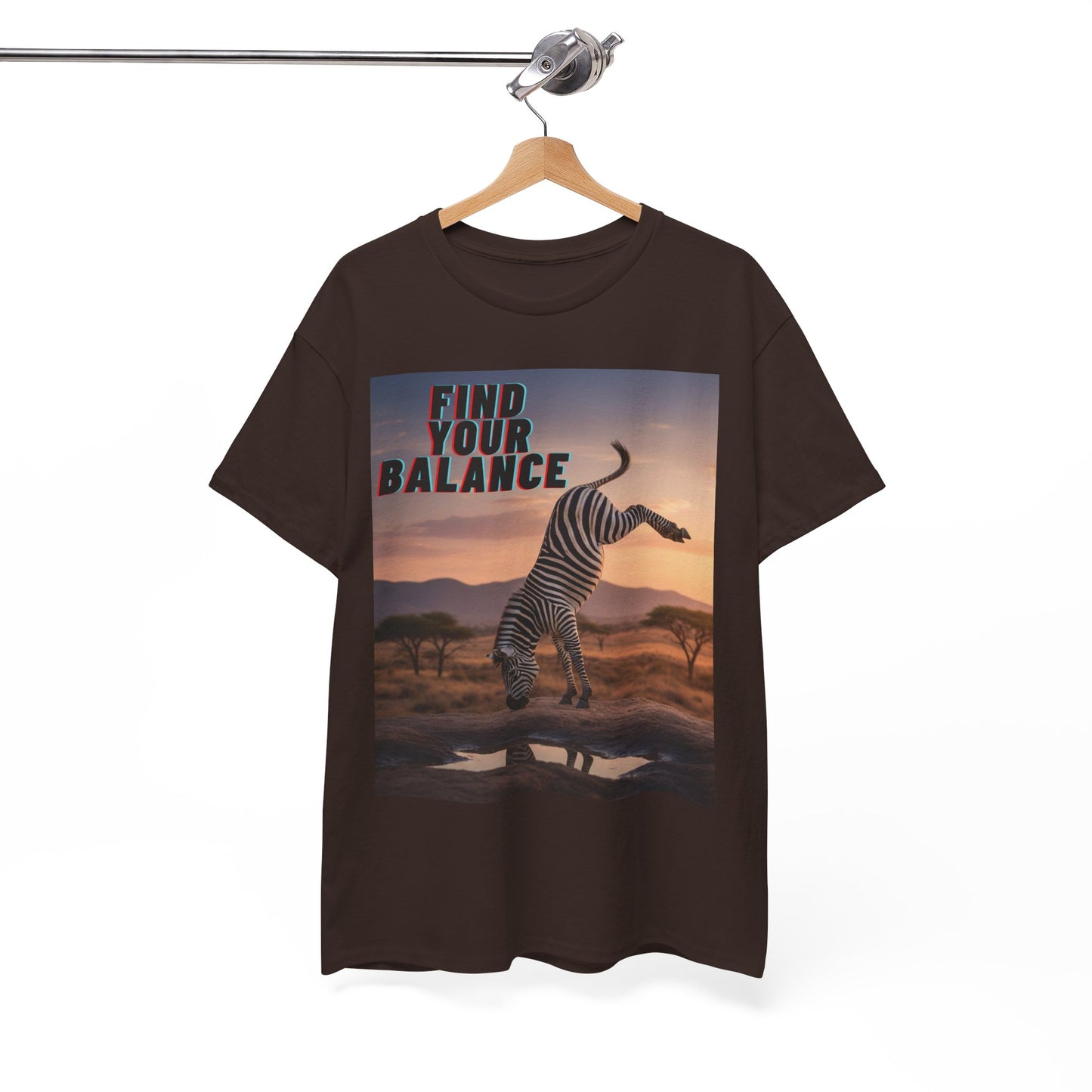 Unisex T-shirt - Zebra 'Find Your Balance' Graphic Tee