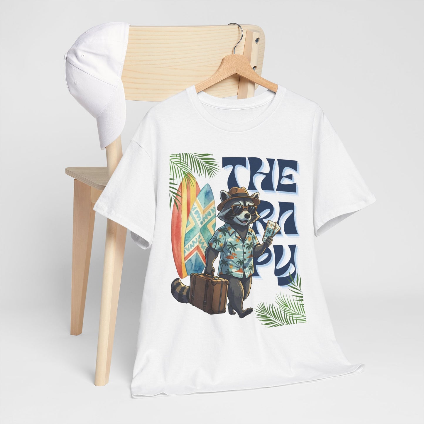 Travel Therapy: My Kind of Healing – Funny Raccoon Summer T-Shirt