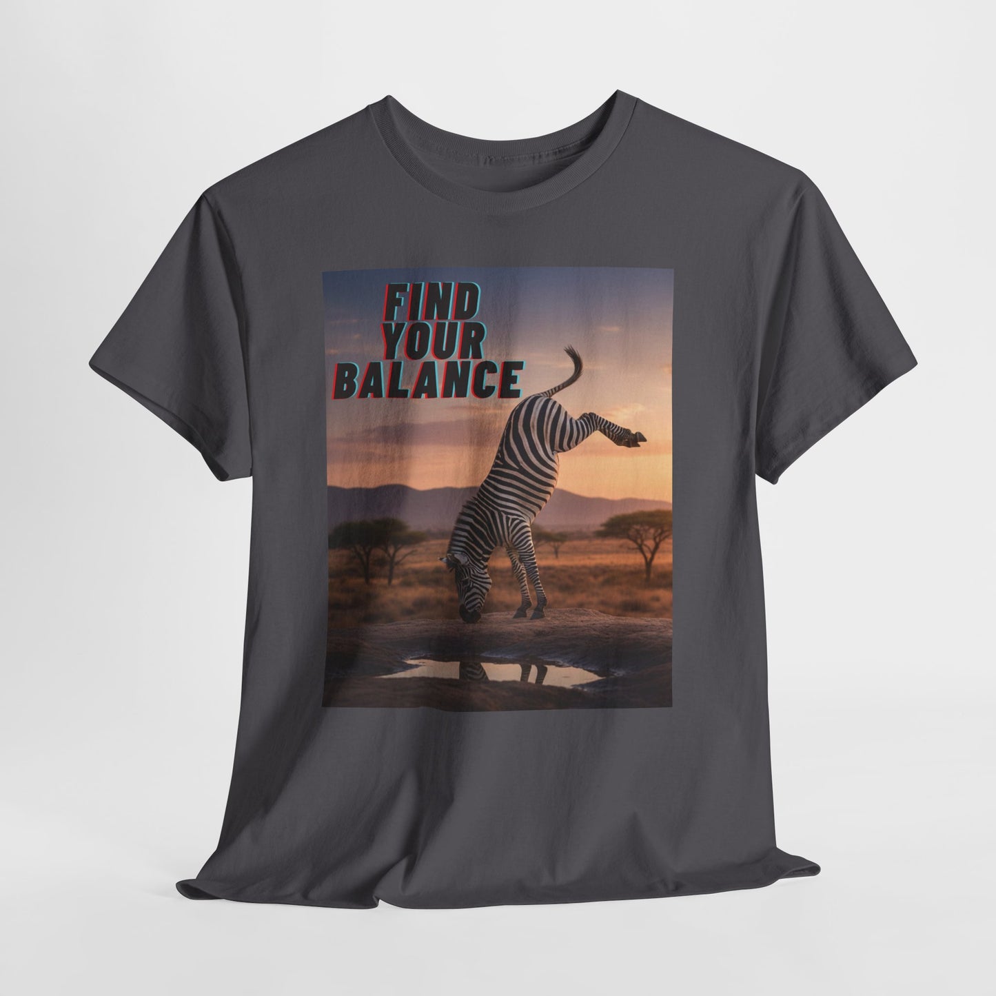 Unisex T-shirt - Zebra 'Find Your Balance' Graphic Tee