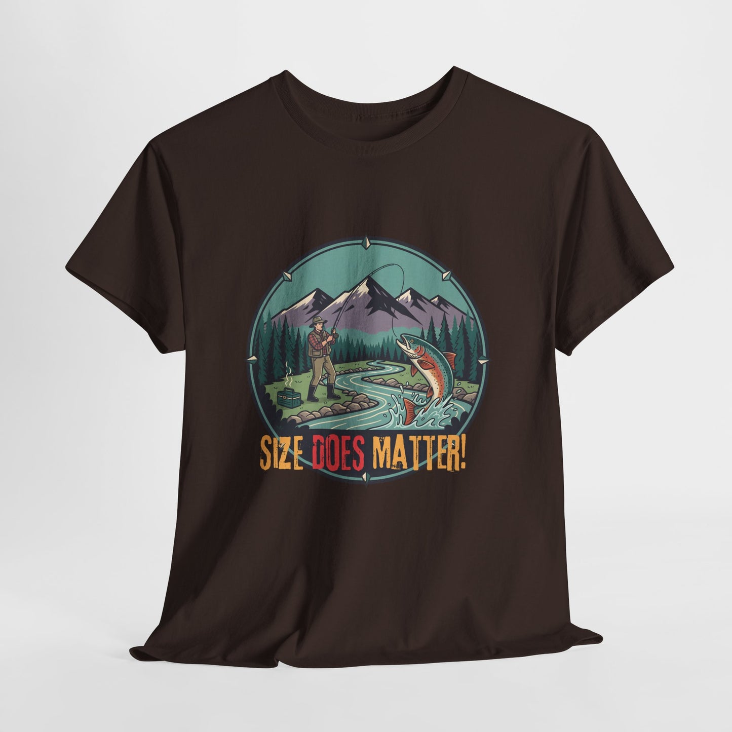 Unisex T-shirt - Fishing Graphic Tee — "Size Does Matter" Outdoor Shirt