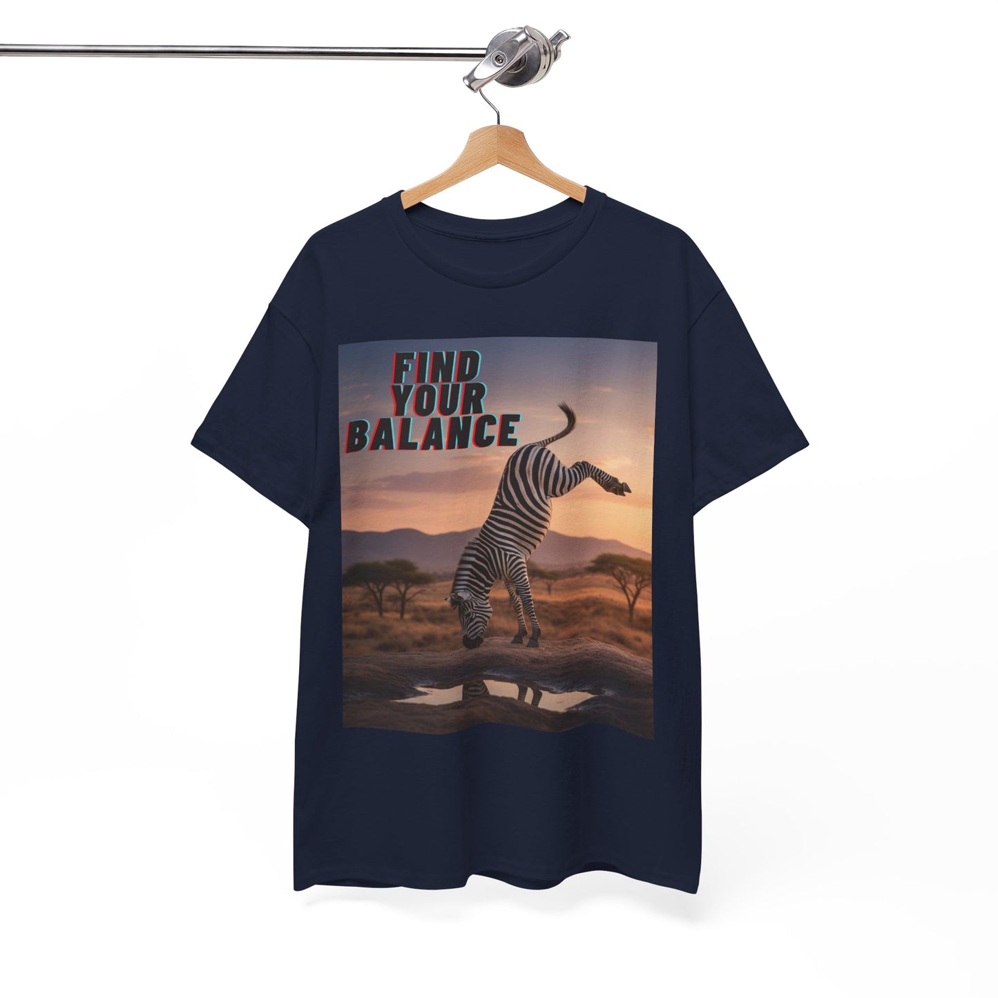 Unisex T-shirt - Zebra 'Find Your Balance' Graphic Tee