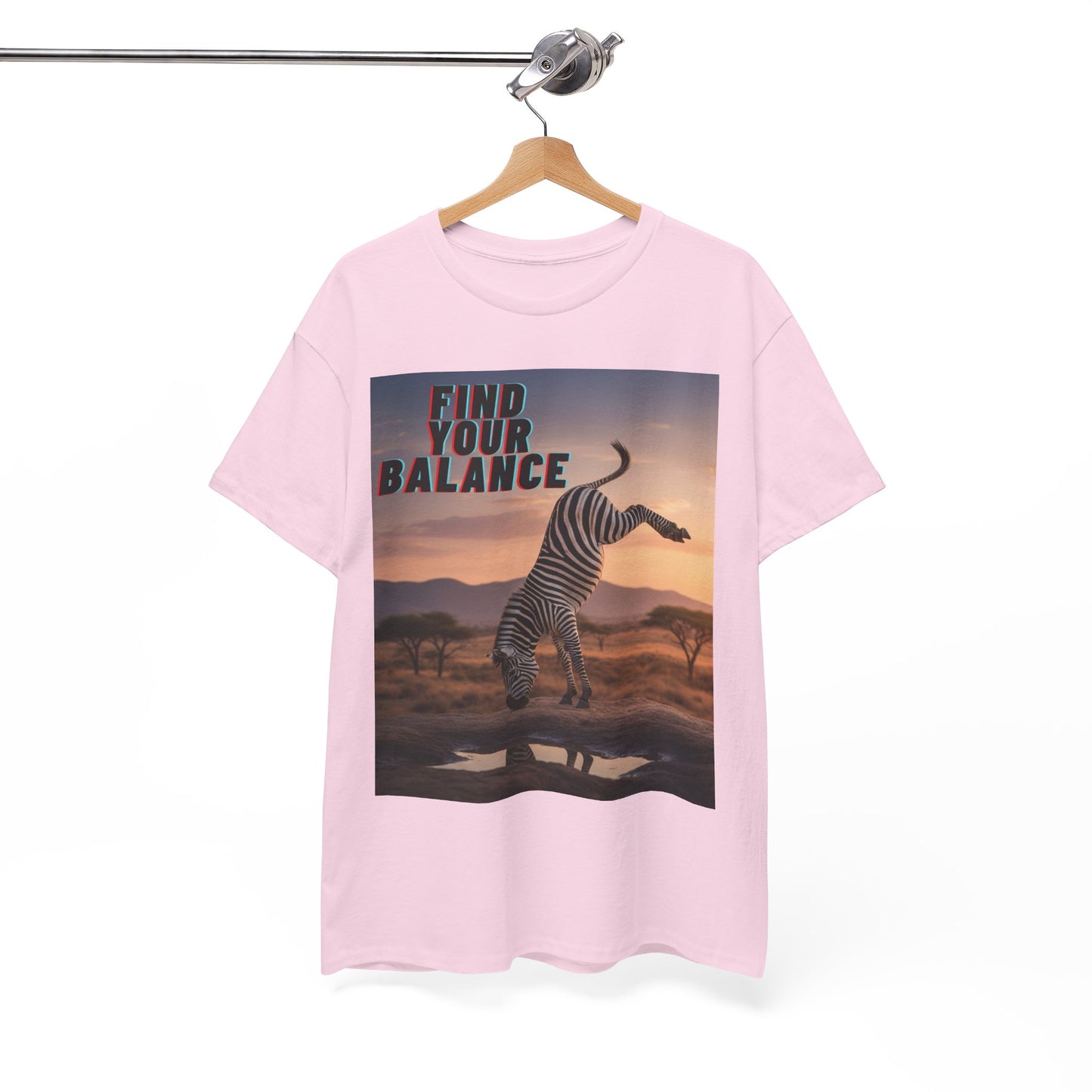 Unisex T-shirt - Zebra 'Find Your Balance' Graphic Tee